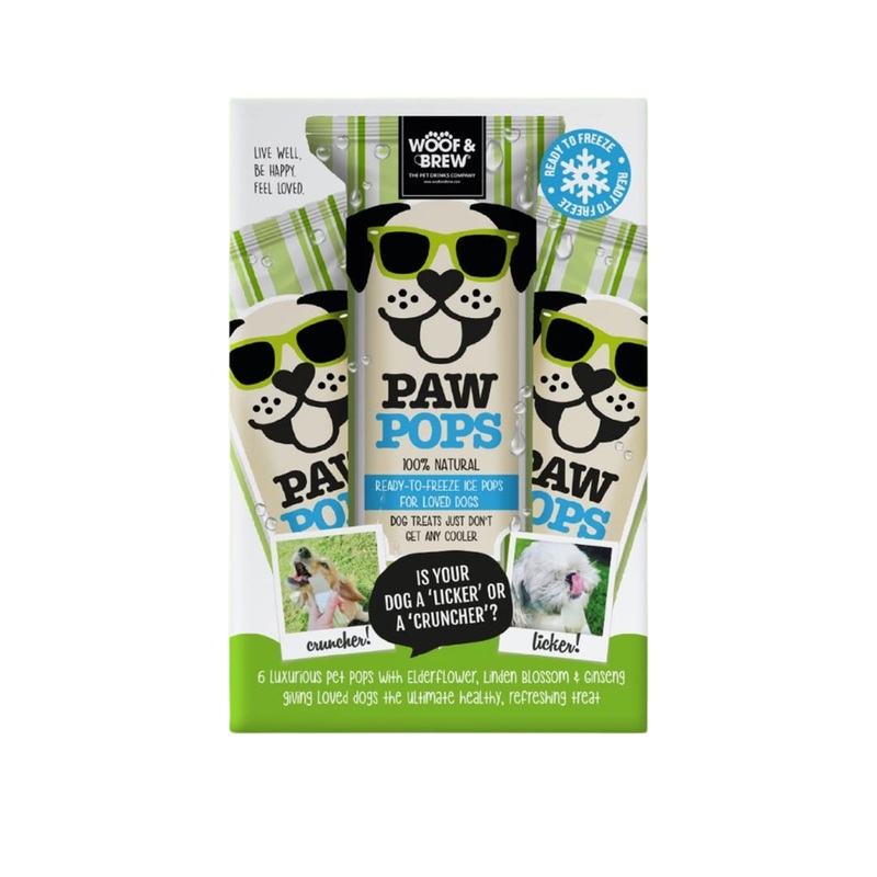 WOOF&BREW Paw Pops Freeze Pops – Cat & Dog Treat (6 x 50ml)  Unique treat or gift for Dogs and Cats all year round