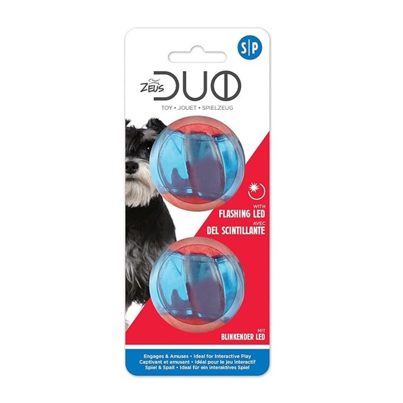 Zeus DUO Ball with LED for Dogs – 2 pk