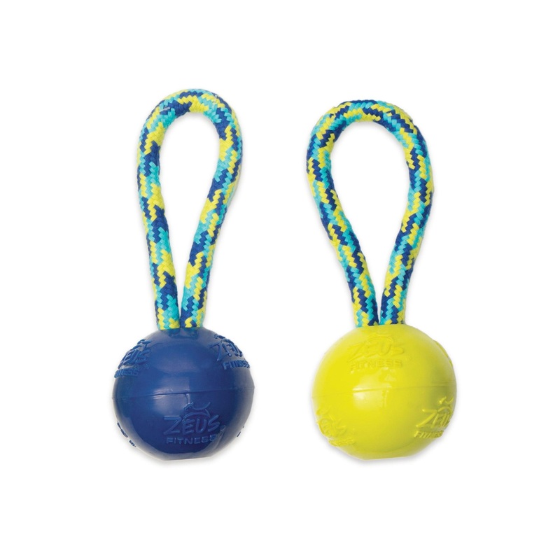 Zeus TPR & Rope Ball Tug For Dogs