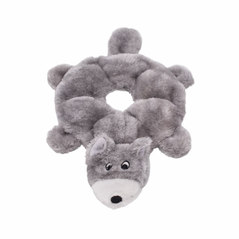 Zippy Paws Loopy – Wolf Dog Plush & Squeaky Cuddle Buddy Toy