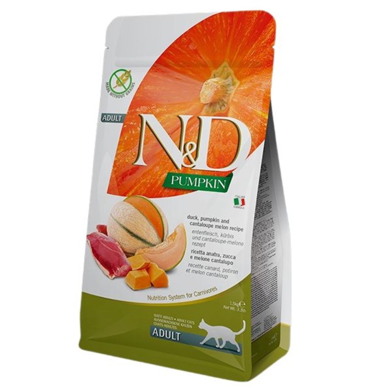 Farmina N&D Pumpkin Grain-Free Dry Cat Food – Duck & Cantaloupe – 11lb
