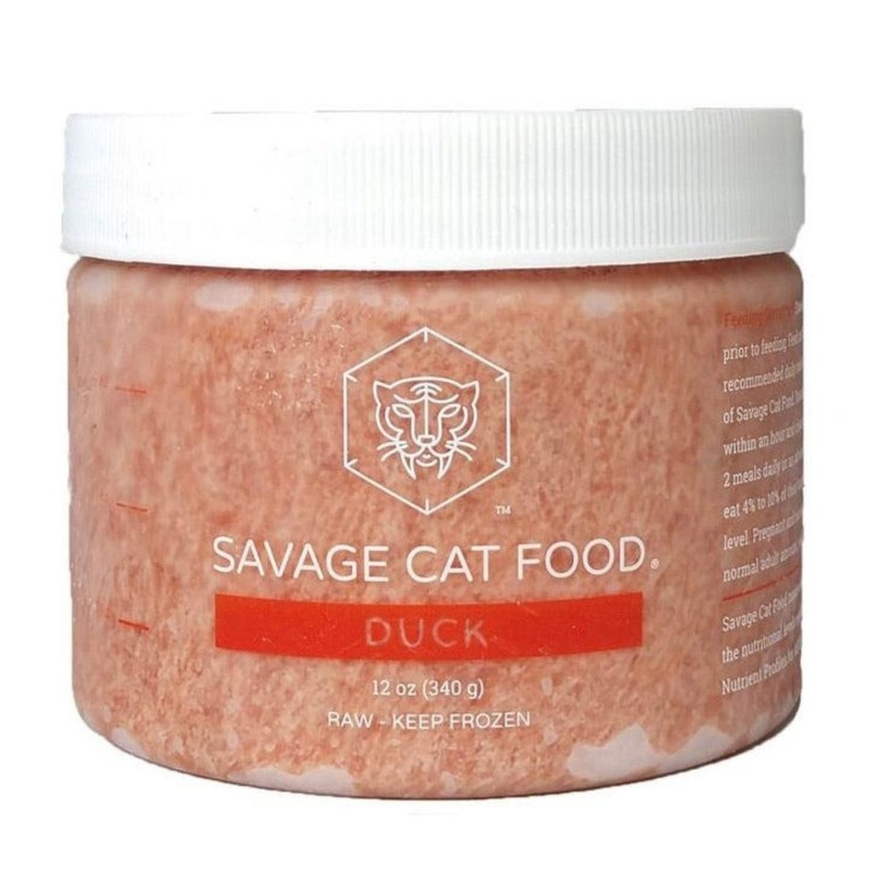 Savage Cat Frozen Duck Raw Cat Food 12oz