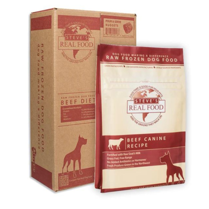Steve’s Real Food Beef Patties Frozen Raw Dog Food 13lb