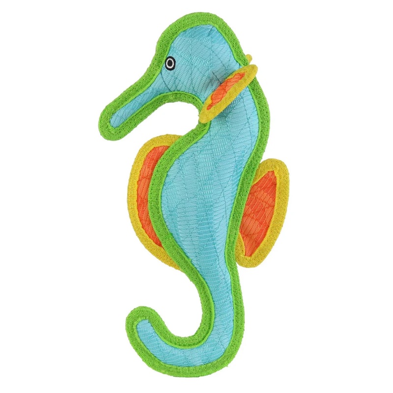 Tuffy’s Duraforce Seahorse Tough Blue Dog Toy
