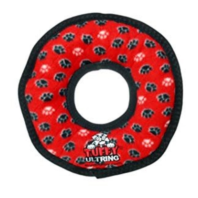 Tuffy’s Jr. Ultimate Gear Ring Red Paws