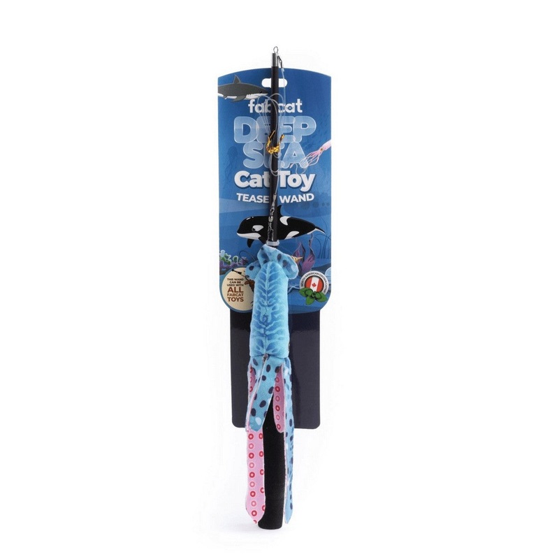 FabCat Deep Sea Squid Teaser Cat Toy