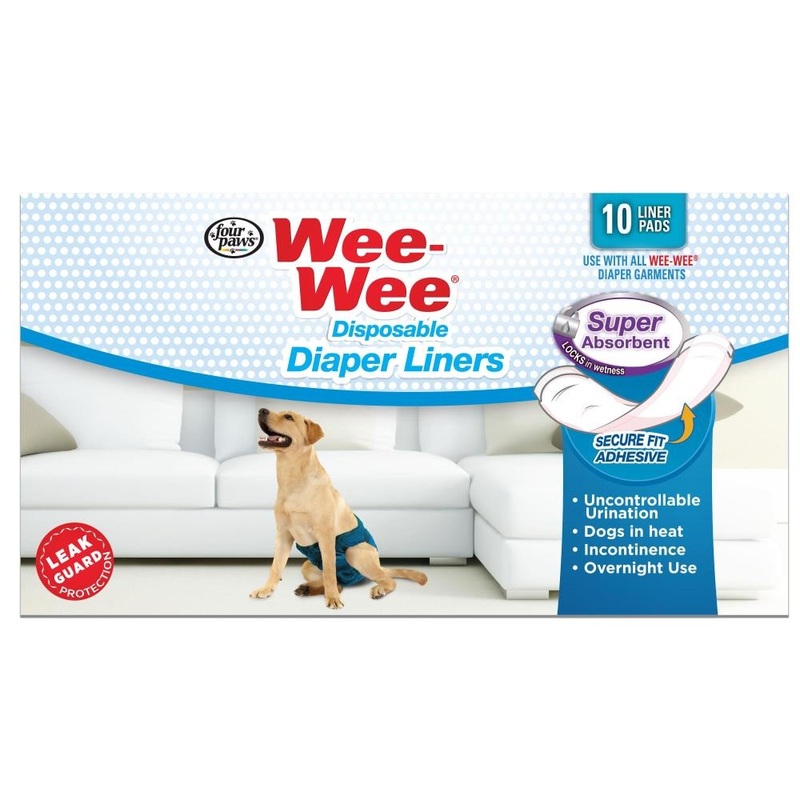 Four Paws Wee-Wee Super Absorbent Disposable Dog Diaper Liners 10Pk