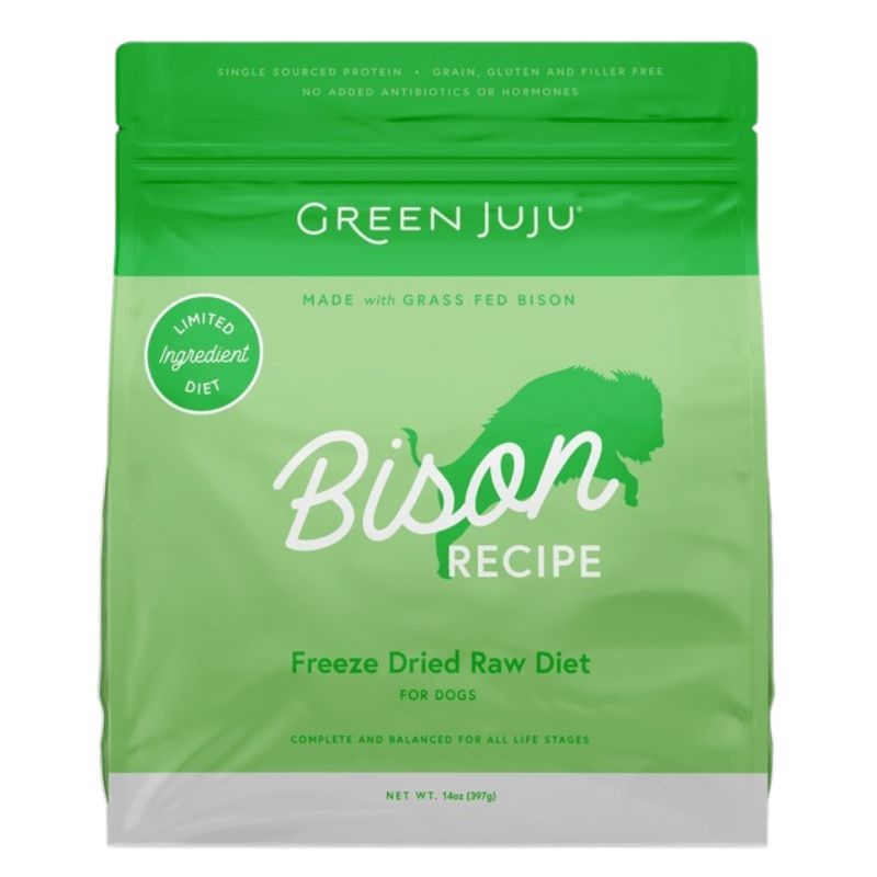 Green Juju Freeze Dried Bison Raw Dog Food 14oz