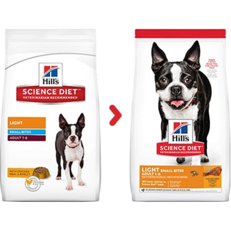 Hill’s Science Diet Adult Light Small Bites With Chicken Meal & Barley Dry Dog Food 15lb
