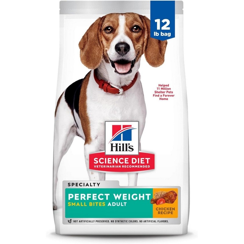 Hill’s Science Diet Adult Perfect Weight Small Bites Chicken Dry Dog Food  Recipe 12lb