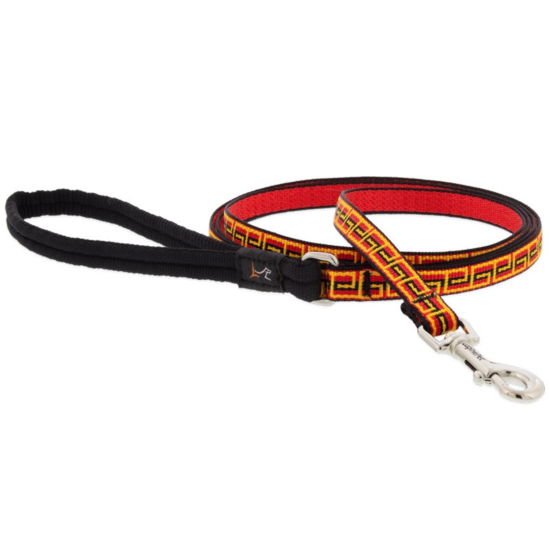 LUPINE MicroBatch Limited Designs Dog Leash, Greek Key, 1/2×6′