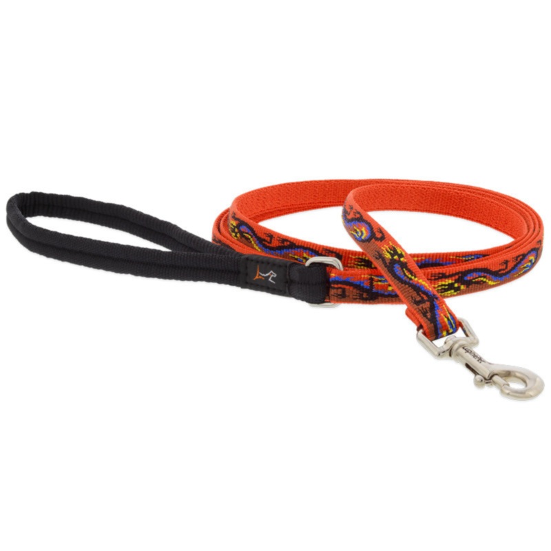 LUPINE MicroBatch Limited Designs Dog Leash, Lucky Dragon, 1×6′