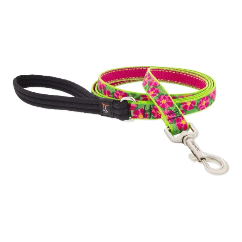 LUPINE Petunias Leash for Dogs, 3/4×6′