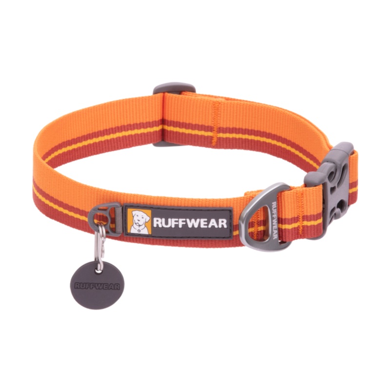 RUFFWEAR Flat Out Dog Collar, Autumn Horizon, M, 14-20