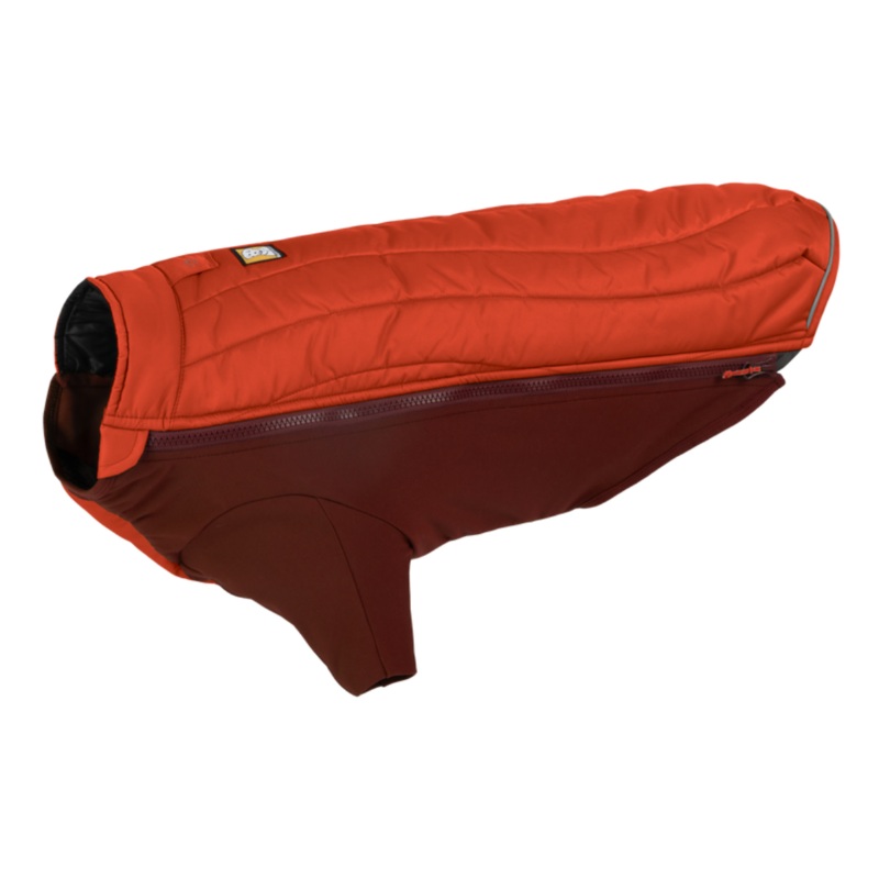 RUFFWEAR Powder Hound Dog Jacket, Persimmon Orange, S, 22-27