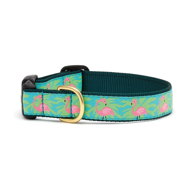UP COUNTRY Flamingo Adjustable Collar for Dogs, L, 1’x15-21