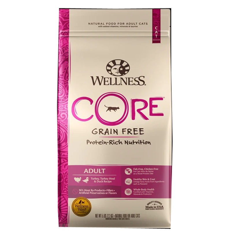 Wellness Core Turkey & Duck Grain Free Dry Cat Food 5lb