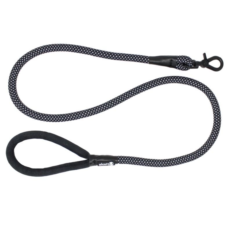 Alcott Rope Leash for Dogs, Black, Medium, 5′