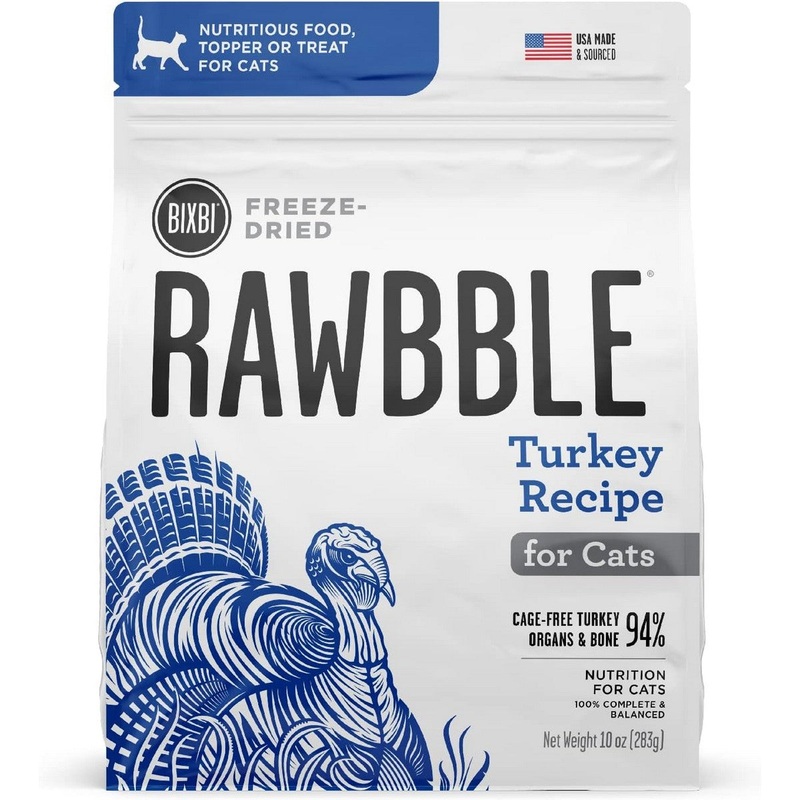 Bixbi Cat Rawbble Freeze-Dried Turkey Raw Cat Food 3.5oz