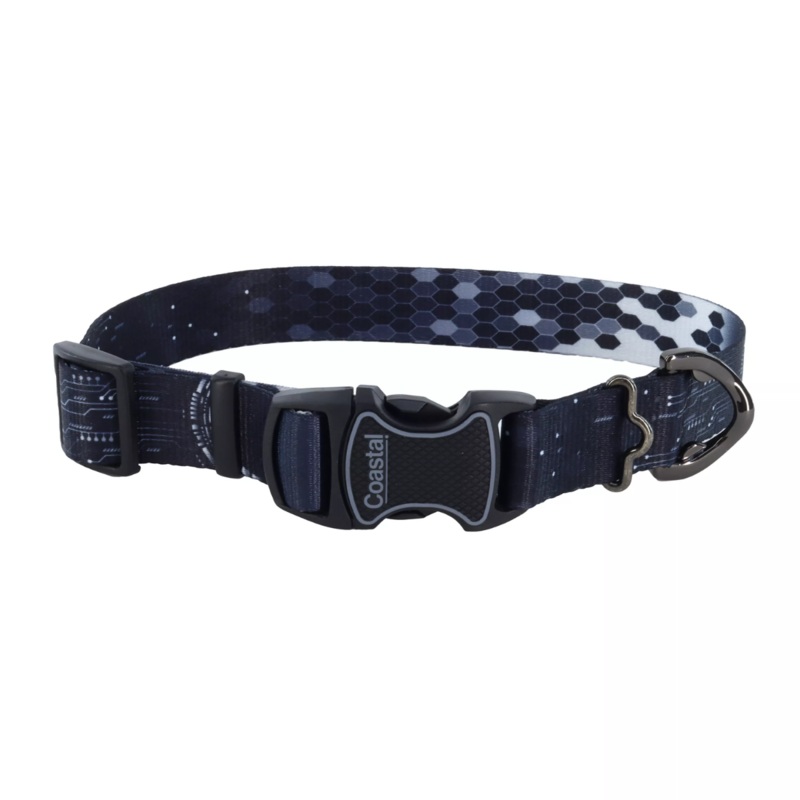 Coastal Pet Inspire Adjustable Fashion Dog Collar Digital Matrix 1X14-20