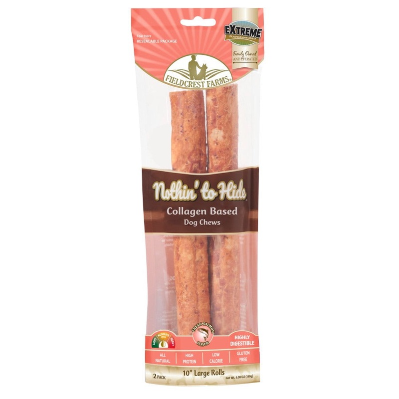 Fieldcrest Farms Nothin’ to Hide Collagen Roll Dog Chew Large 2 Pk