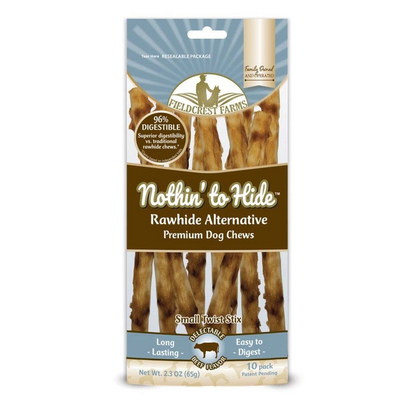 Fieldcrest Farms Nothin’ To Hide Twist Stix Dog Treat Large Beef 10 Pk