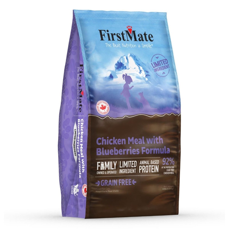 First Mate Grain Free Chicken Meal With Blueberries Dry Cat Food 1lb