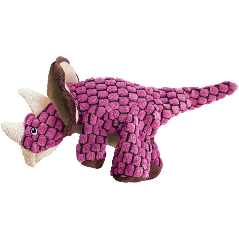 KONG Dynos Triceratops Pink, Toy for Dogs, Large