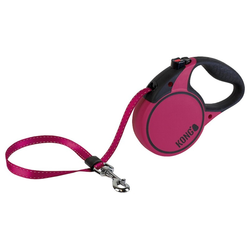 KONG Terrain Retractable Dog Leash, Fuchsia, Small