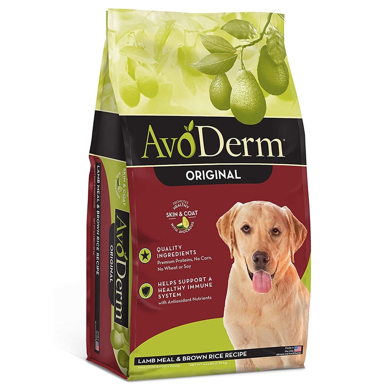 AvoDerm Dry Dog Food – Lamb & Brown Rice – 4.4lb Bag