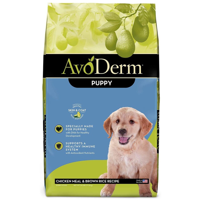 AvoDerm Natural Puppy Dry Dog Food – Chicken & Brown Rice – 26lb Bag