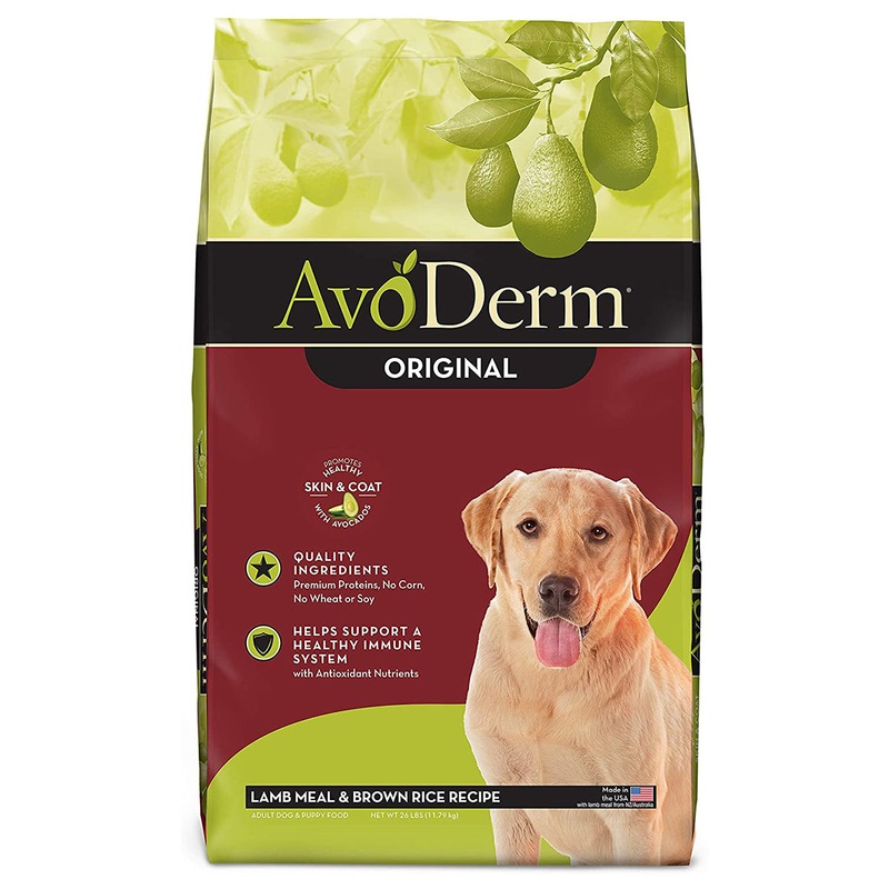 AvoDerm Original Dry Dog Food – Lamb & Brown Rice – 26lb Bag