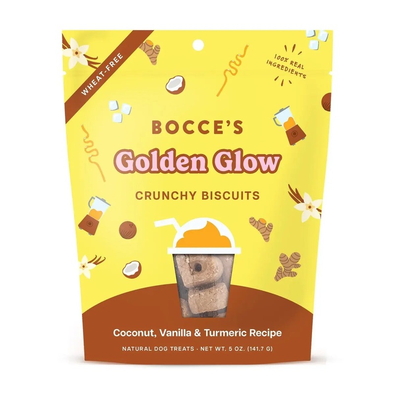 Bocce’s Golden Glow Smoothie Biscuits Coconut & Vanilla Dog Treats 5oz