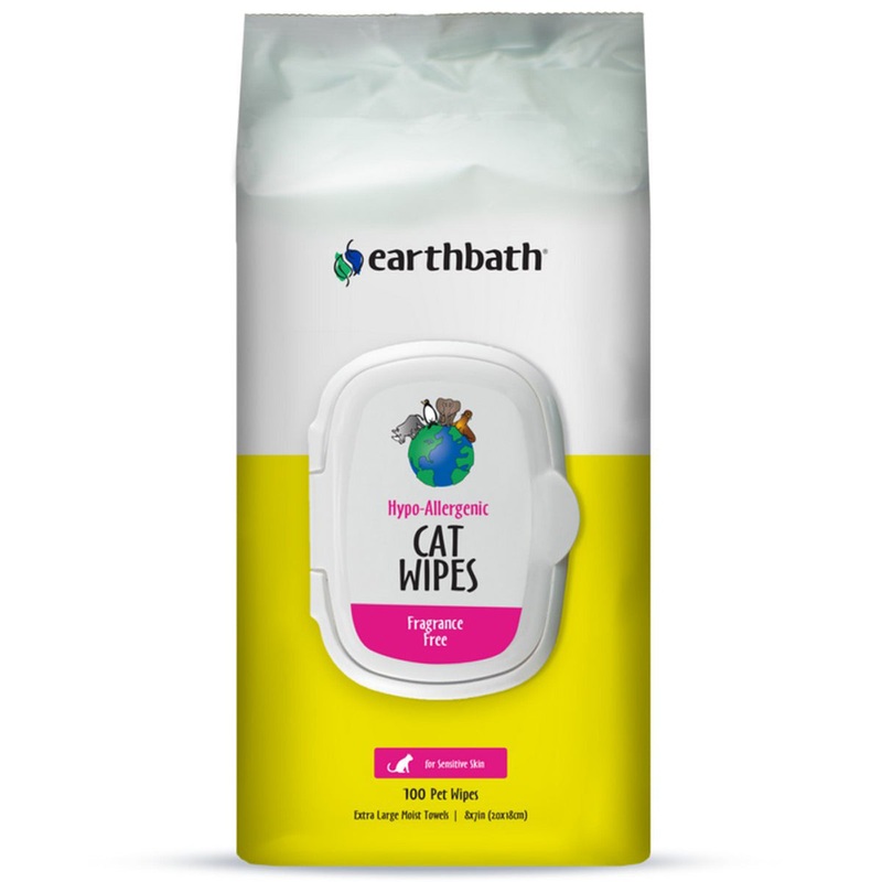 Earthbath Hypo-Allergenic Cat Wipes 100Ct