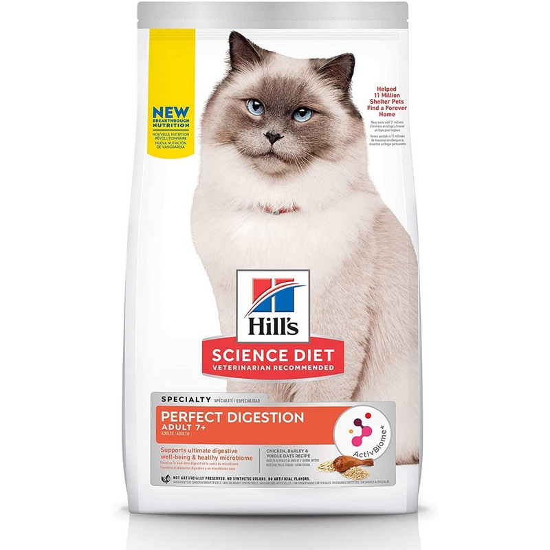 Hill’s Science Diet Adult 7+ Perfect Digestion Chicken Barley & Whole Oats Cat Food 3.5lb