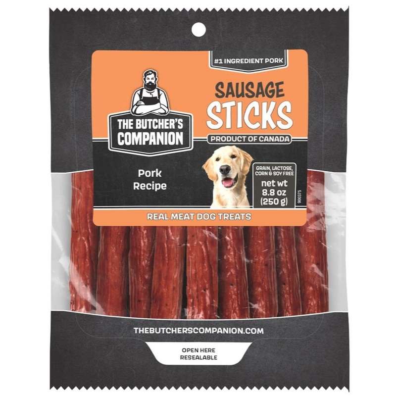 The Butcher’s Companion Pork Recipe Sausage Sticks Dog Treats 6.2oz