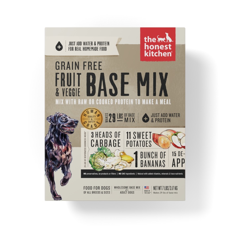 The Honest Kitchen Grain Free Base Mix Dehydrated Dog Food –  Fruit & Veggie – 7lb