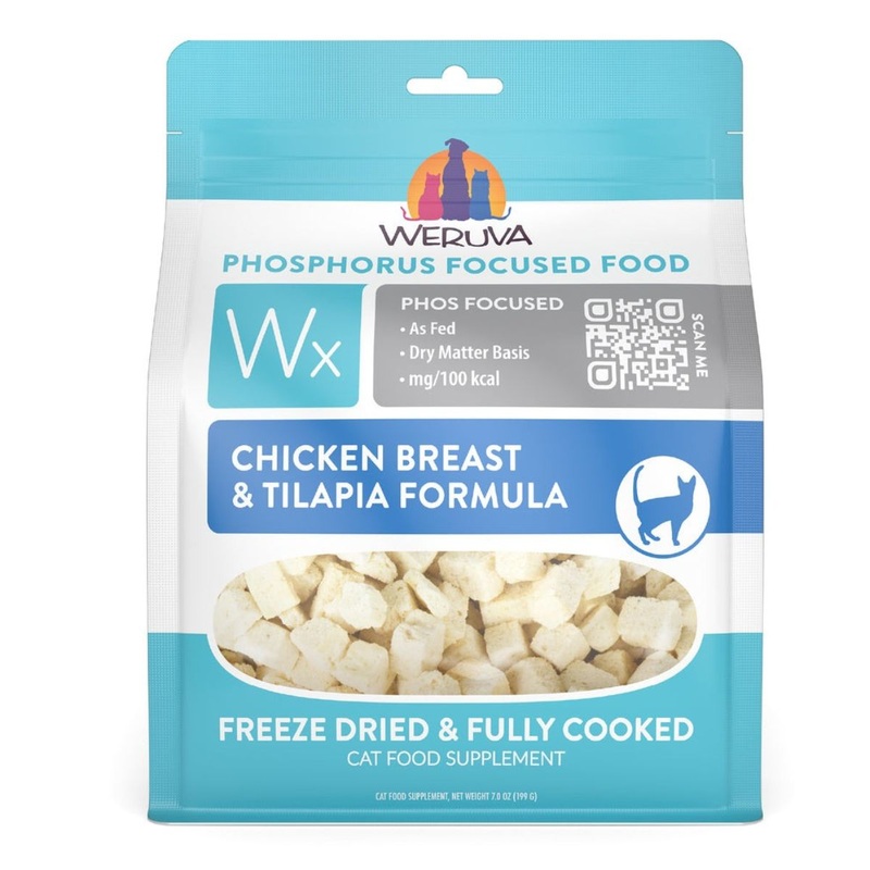 Weruva WX Freeze-Dried Cat Food  – Chicken Breast & Tilapia – 7oz Pouch
