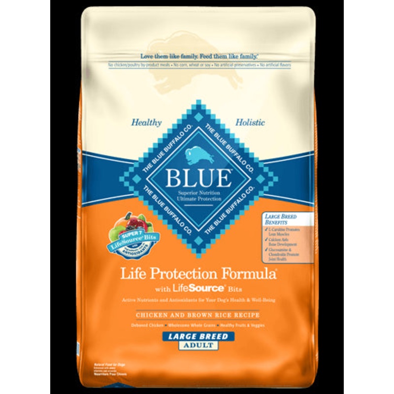 Blue Buffalo Chicken & Rice Large Breed Dry Dog Food 30lb