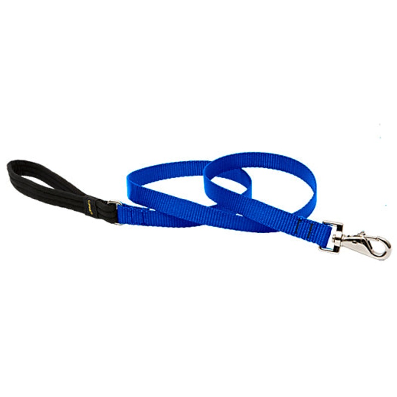 Lupine Medium Dog Basics Padded Handle Leash Blue 6’x1