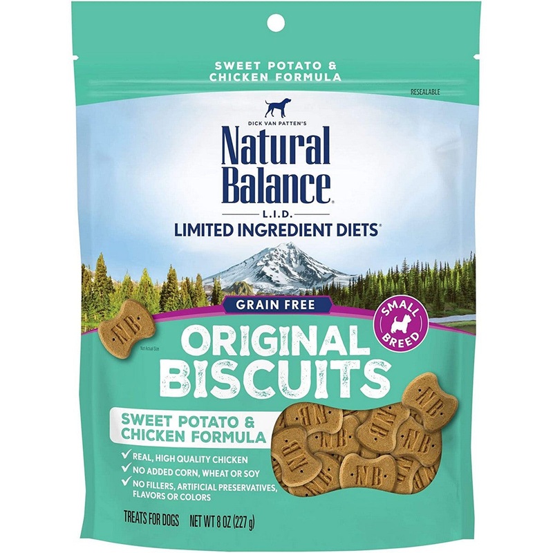 Natural Balance L.I.D. Chicken Sweet Potato Biscuits Dog Treats 8oz