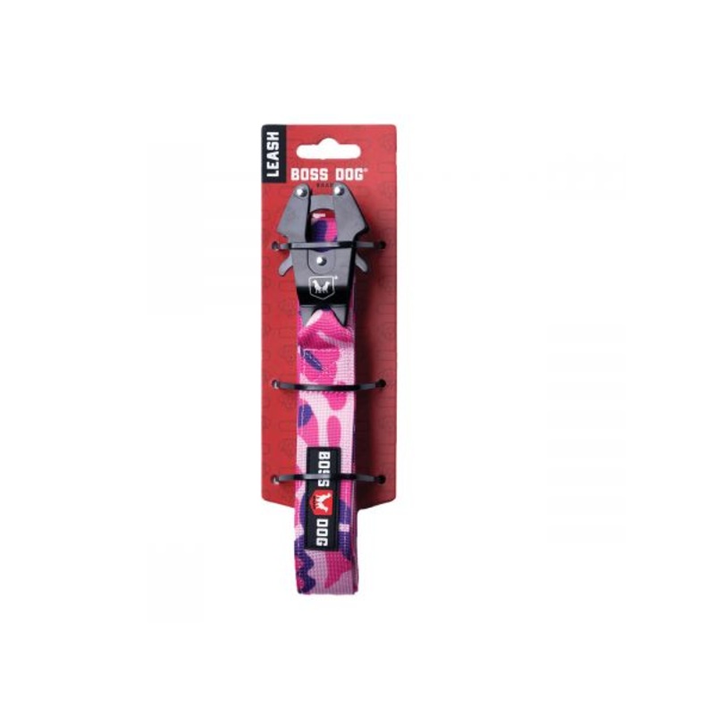 Boss Dog Camo Pink Dog Leash 1.25 x 4′