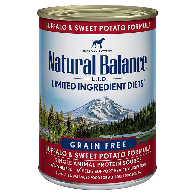Natural Balance LID Limited Ingredient Diet Wet Dog Food – Buffalo & Sweet Potato Formula – 13oz Can