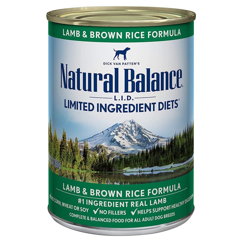 Natural Balance LID Limited Ingredient Diets Wet Dog Food – Lamb & Brown Rice – 13oz Can
