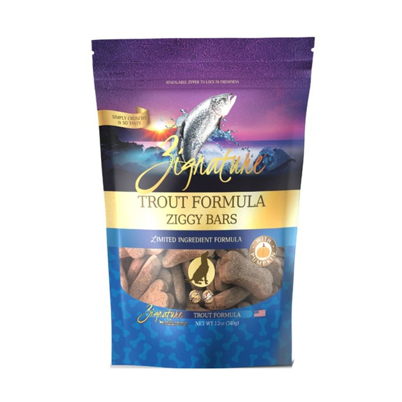 Zignature Ziggy Bars Dog Treats – Trout – 12oz