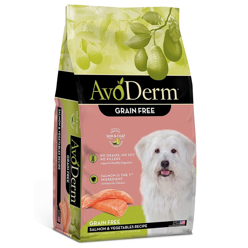 AvoDerm Grain-Free Dry Dog Food –  Salmon & Vegetables – 4lb Bag