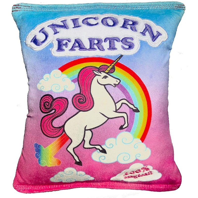 Huxley & Kent Lulubelles Power Plush Unicorn Farts Dog Toy with Squeaker Small