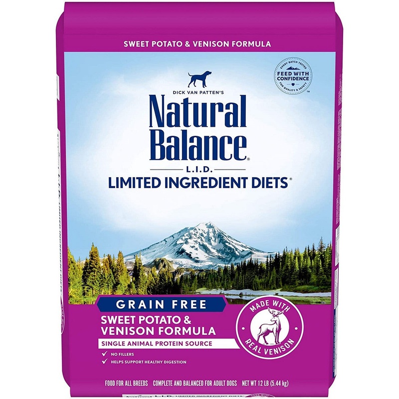 Natural Balance LID Limited Ingredient Diet Dry Dog Food – Venison Sweet Potato – 12lb