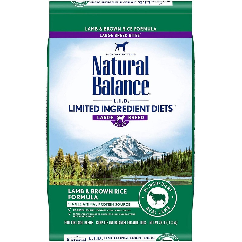 Natural Balance LID Limited Ingredient Diet Large Breeds Dry Dog Food – Lamb Brown Rice – 26lb