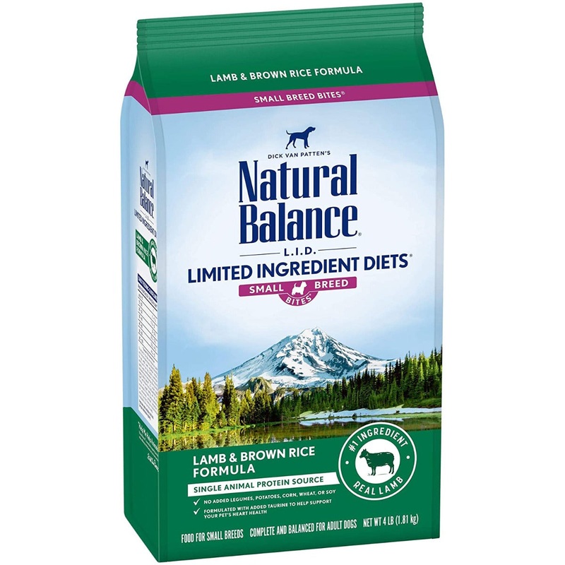 Natural Balance LID Limited Ingredient Diet Small Breeds Dry Dog Food – Lamb & Brown Rice – 4lb